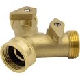 thumbnail image 3 of 10964 2-way Y-distributor, 3/4" Male, Brass, With Shut-off Valves, 3 of 3