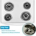 NGHnuifg 4 Piece Stainless Steel Pan Set Stove Burner Ring For