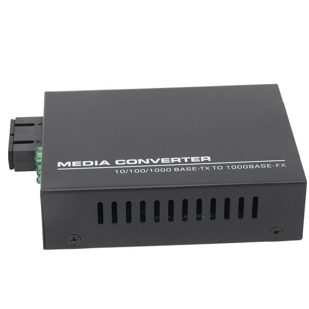 Convertidor De Medios De Fibra, Indicador LED De 100-240 V Convertidor De Conmutador Ethernet 1000 Mbps SC Para Red
