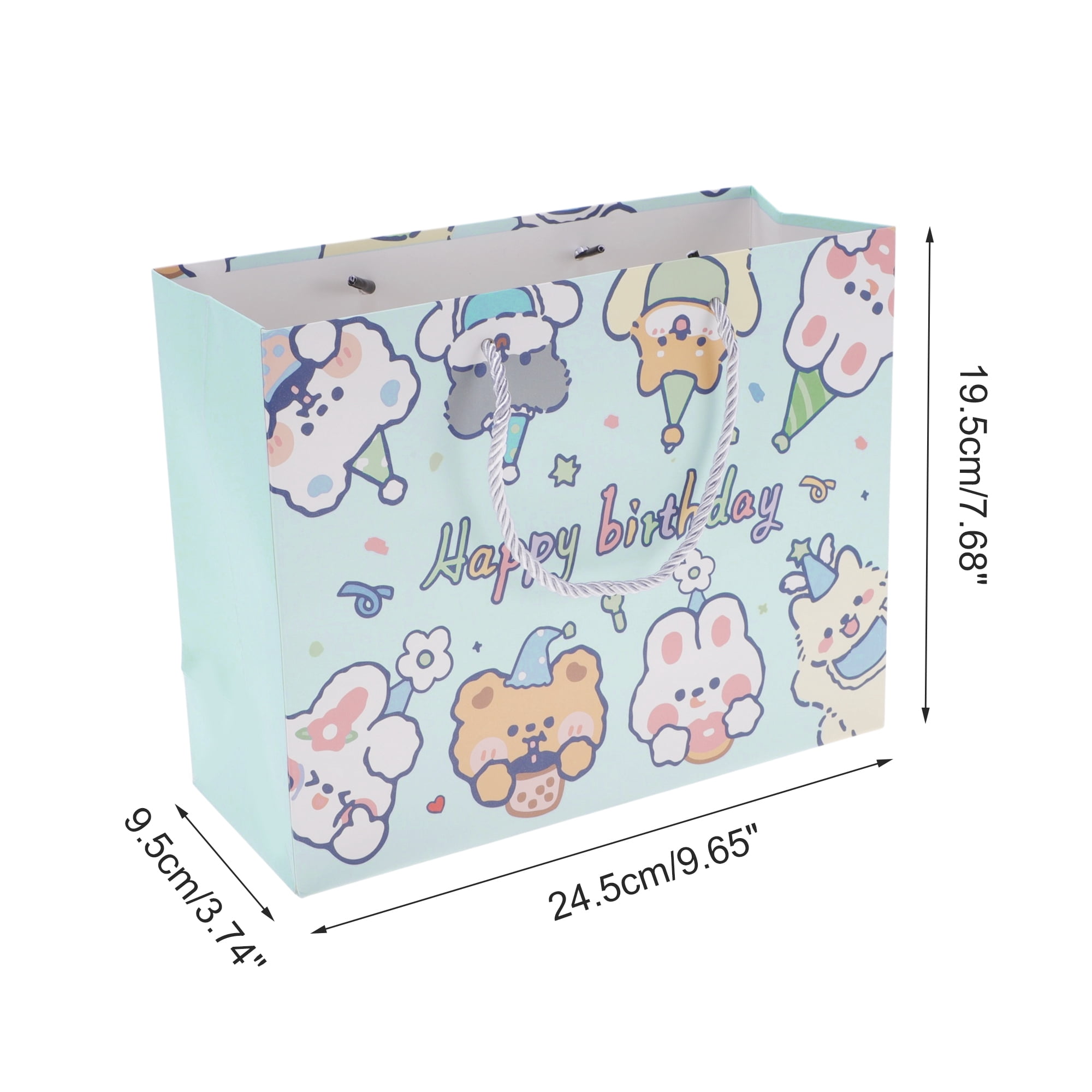 Unique Bargains Cartoon Rabbit Gift Bags Set of 4 Blue