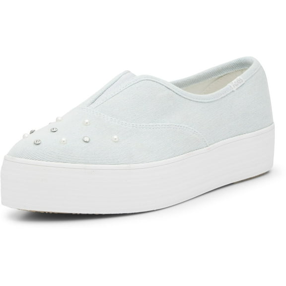 Keds Women's Point Slip On Sneaker, Denim Canvas, 9