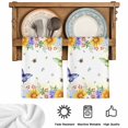 thumbnail image 5 of Spring Floral Kitchen Towels Set of 2, Hydrangea Sunflowers Butterflies Watercolor Absorbent Dish Towels for Kitchen, Microfiber Hand Towel, Quick Drying Tea Towel for Cleaning Decorative Dishcloths, 5 of 7
