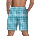 thumbnail image 2 of Lsque Mens Swim Trunks blue plaid Snowflake Pattern - Bathing Suit Compression Liner - Beach Swim Shorts Swimwear - (S-3XL) - Stretch Quick Dry -Medium, 2 of 9