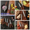 thumbnail image 3 of McCook MC702 26Pieces Kitchen Knife Set With Block, Built-in Sharpener For Chef Knife Set,High Carbon Stainless Steel Hammered Collection Knife Block Set with Steak Knives, Measuring Cups and Spoons, 3 of 6