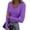 04# Purple, variant on Qwertyu Women Long Sleeve Shirts Ribbed Knit V Neck Fitted Basic Tee Going Out Tops Casual Workout Shirt Yellow 3XL