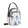 thumbnail image 7 of FORMRS Crossbody Bag for Women Quilted Travel Shoulder Cell Phone Purse with Chain Strap Handbag, White Snowman, 7 of 7