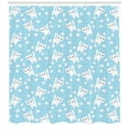 thumbnail image 3 of Ambesonne Cartoon Shower Curtain, AMusing Cat with Yarn, 69"Wx84"L, Cream Blue, 3 of 3