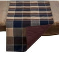 thumbnail image 2 of Fennco Styles Holiday Thanksgiving Stitched Plaid Table Runner, 16"x90" Rectangular, Brown, 2 of 2