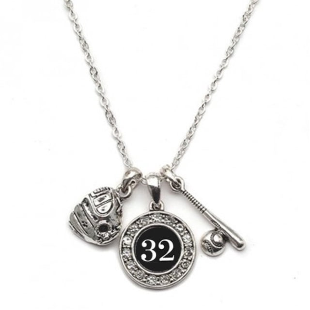 MadSportsStuff Custom Player ID Softball Necklace (#32, One Size)
