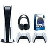 Sony Playstation 5 Disc Version Console with Extra White Controller, Black PULSE 3D Headset and Surge Pro Gamer Starter Pack 11-Piece Accessory Bundle