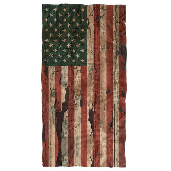 Rustic American Flag Distressed Beach Towel 30' X 60'
