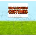 thumbnail image 1 of Halloween Costumes V14 Red Orange (18" x 24") Yard Sign, Includes Metal Step Stake, 1 of 6