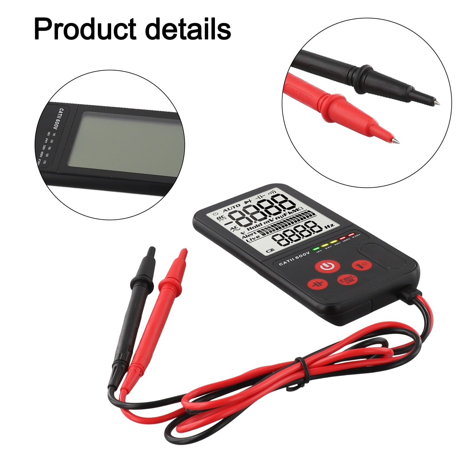Smart Multimeter Portable Digital Electrical Tester Replacement Tool Parts For T-RMS DC AC Voltmeter For DIY Electrical Projects