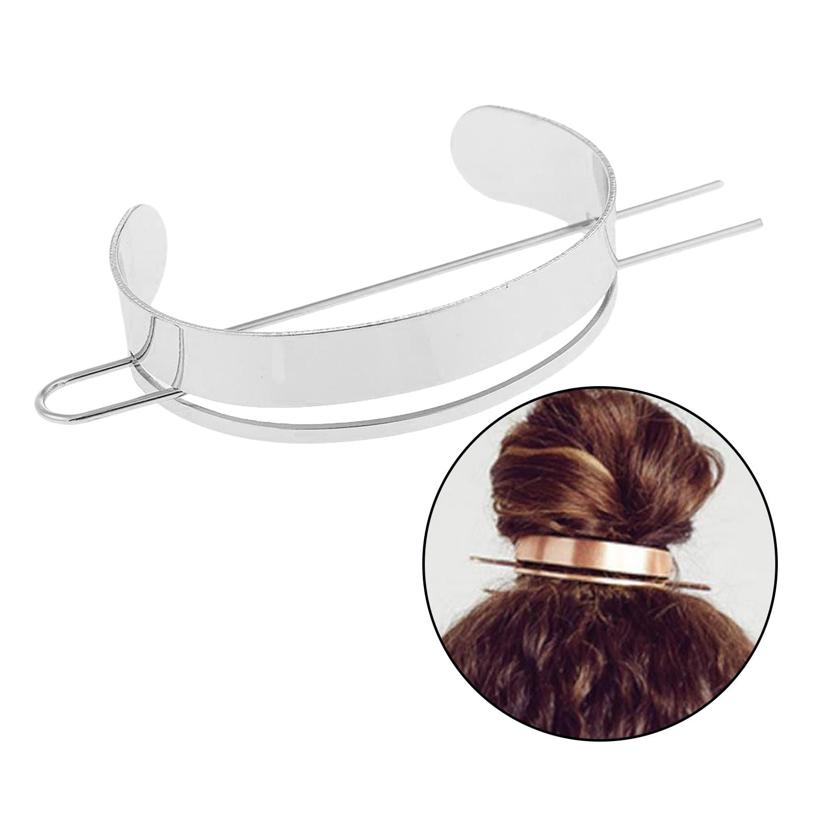 Metal Semicircle Hair stick the hair , Hair Bun Holder, Wedding party and  daily Hair Accessories Retro Hair Pins bun making - | Walmart Canada