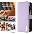 thumbnail image 3 of ELEHOLD for Samsung Galaxy Z Fold 6 Case, Soft Premium Flip Leather All-Around Coverage Card Slot Zipper Shockproof Protective Wallet Case for Women Men for Samsung Galaxy Z Fold 6,Purple, 3 of 6