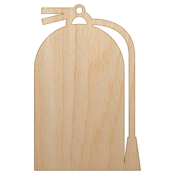 Fire Extinguisher Fireman Firefighter Wood Holiday Christmas Tree Ornament Unfinished DIY Pre-Drilled Craft