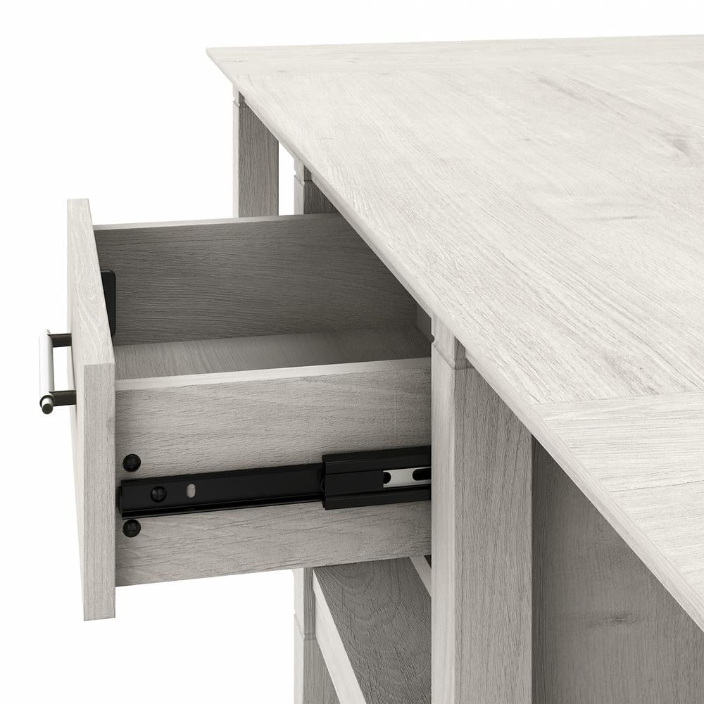 Bush Furniture Key West Coffee Table with Storage, Linen White Oak