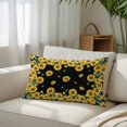 thumbnail image 3 of Sunflower Black Body Pillow Cover, Pillowcase Protectors with Zipper, Breathable Decorative Throw Pillow Case Cover, Watercolor Floral Vintage Farmhouse Pillow Shams for Couch Sofa 24x36Inch, 3 of 8