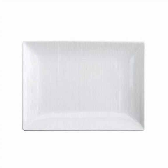 Oneida L6600000342R 9 in. Lines Porcelain Rectangular Plate