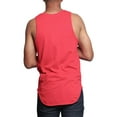 thumbnail image 4 of G-Style USA Solid Color Long Length Curved Hem Tank Top - Red - Large, 4 of 5