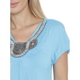 thumbnail image 4 of White Mark Women's Maternity Myla Embellished Tunic Top-Available in Plus Sizes, 4 of 4