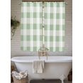 thumbnail image 6 of Sage Green Buffalo Check Living Room Curtains 72 Inches length, Farmhouse Plaid Modern Geometric Window Treatment Curtain Drapes, Light Filtering Drapes for Bedroom Laundry Room, 52"x72", 2 Panels, 6 of 7