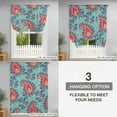 thumbnail image 5 of Red Teal Boho Plants Tie Up Curtain Valance for Window,Adjustable Rod Pocket Window Curtains Shades,Southwestern Retro Ethnic Tribal Light Filtering Valance Drapes for Living Room Bedroom 34"x45", 5 of 9