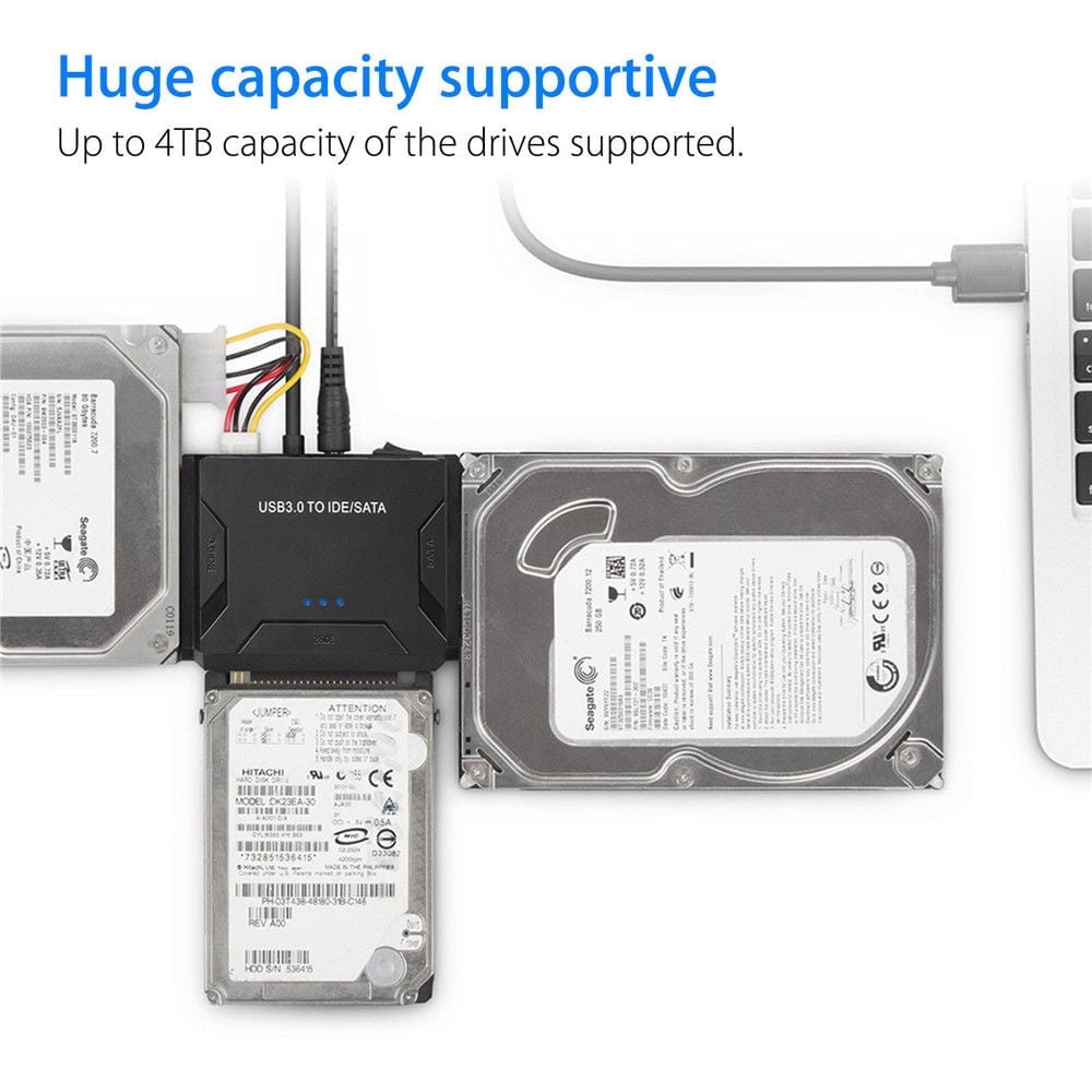 SDOTXA USB 3.0 to IDE & SATA Converter External Hard Drive Adapter Kit 2.5”/3.5” Cable