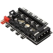 4Pin 10 Port Controller Splitter Fan Hub, PWM Fan PC Case Fan Cable Control, for your Housing and PC Hardware