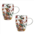 thumbnail image 3 of 2 Piezas de Rellenos de Flores Secas, de Vidrio de Doble Pared con Asa, Aislada Resistente Al para Bebidas Frías y Calientes, Té y Café, 3 of 5