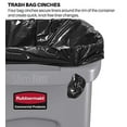 thumbnail image 2 of Rubbermaid Slim Jim Step-On 13G Front Step - Poubelle - Couvercle Rabattable - 13,2 gal - Pédale - Plastique, Résine - Noir, 2 of 5
