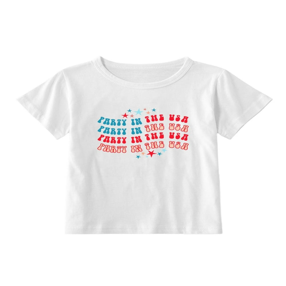 Mommy and Me Matching Tops Short Sleeve Neck Letter Tee Shirts for Women Girls Walmart
