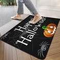 thumbnail image 3 of Happy Halloween Door Mat,Durable Absorbent Indoor Outdoor 17x30 Inch Horror Pumpkin Ghost Floor Mats for Room Winter Laundry, 3 of 6