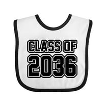 Inktastic Class of 2036 in Black Outlined Text Boys or Girls Baby Bib