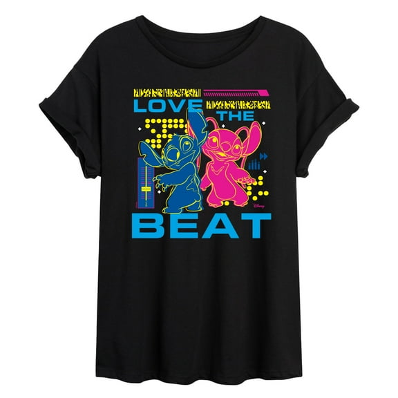 Disney - Lilo & Stitch - Love The Beat - Women's Oversized T-Shirt