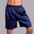 thumbnail image 4 of Pantalones tipo bóxer de seda satinada de cinco colores lisos, informales, holgados, para playa, para verano, pantalones de pijama finos y lisos para hombre, 4 of 4