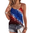 thumbnail image 2 of Tank Tops for Women American Flag Star Patriotic Tanks US 250th Anniversary Sleeveless Shirts Sky Blue M, 2 of 5