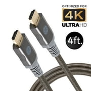 GE 4 ft. Premium High Speed HDMI Cable, Ethernet, Gold-Plated Connectors, 48719