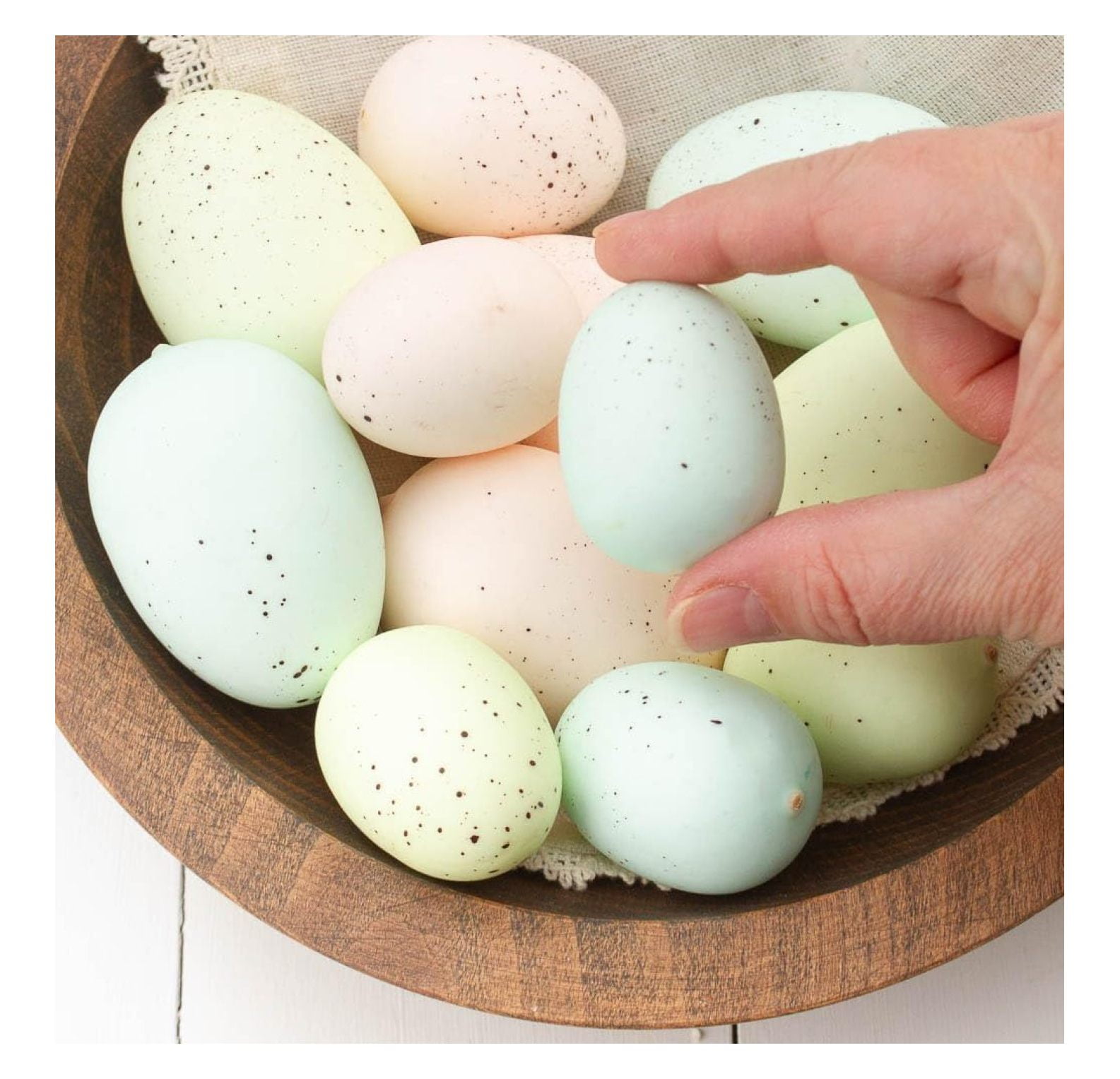 HeSLehs Package of 36 Pastel Speckled Easter Faux Eggs Easter Eggs for DIY Spring Displays and Easter Baskets