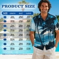 thumbnail image 6 of Psesaysky Matching Hawaiian Couple Outfit Tropical Palm Tree Print Mens Button Down Aloha Shirts Womens Sundress Sleeveless A Line Flowy Tank Dress with Pockets-M, 6 of 7
