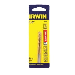 

Irwin Irwin - 63908 - 1/8 in. x 2-3/4 in. L High Speed Steel Drill Bit Set 2/pc.