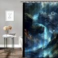 thumbnail image 2 of PRATYUS Waterfall Rocks Sky Quick-Drying Shower Curtain Set with Hooks, 100% Polyester Fiber, Washable Bathroom Decoration, Various Sizes 36x72, 2 of 7