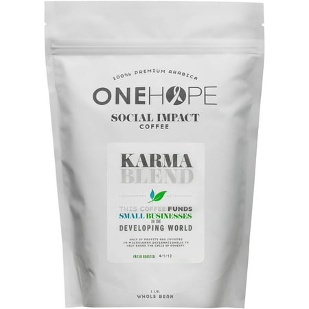OneHope Karma Blend Social Impact Medium Roast Whole Bean Coffee, 1 lb