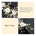 thumbnail image 3 of YooGuoGuo Flower Bride Wedding Hair Vine Pearl Bridal Headband Rhinestones Hair Breath Accessories for Women and Girls (A Silver), 3 of 7