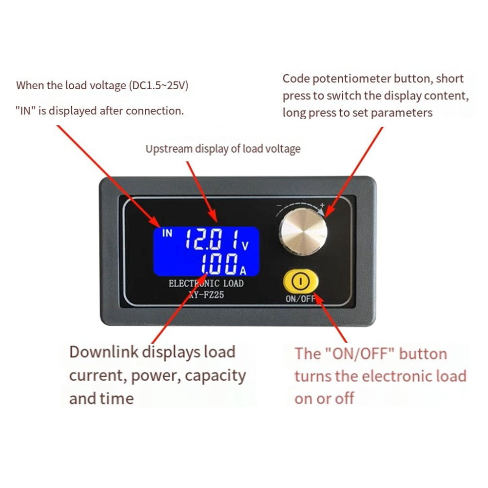 FZ35/FZ25Resistance Tester Voltmeter Adjustable Constant Current Electronic Load