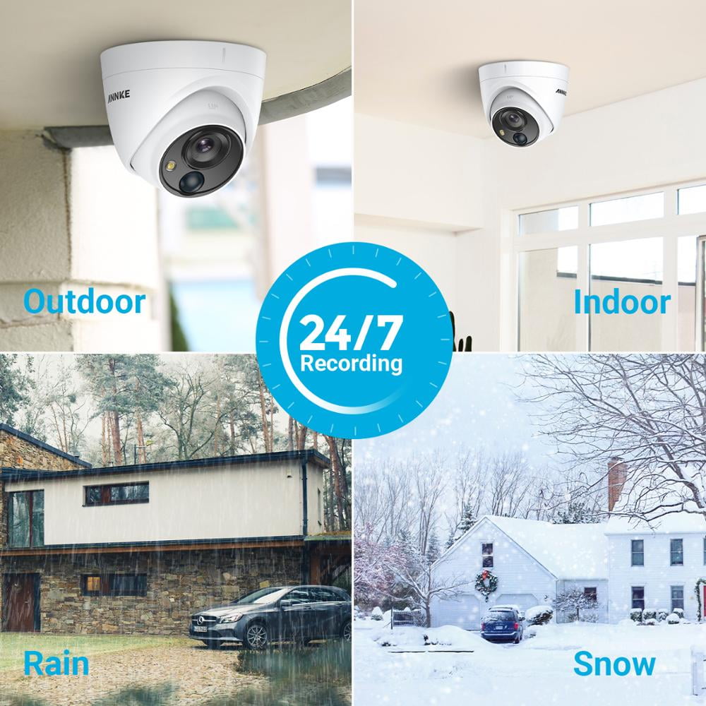 ANNKE 5MP Security Camera System 5mp Lite H.265+ DVR Surveillance with 8pcs IP67 Waterproof Outdoor Wired Security Kit 4T Hard Drive Disk