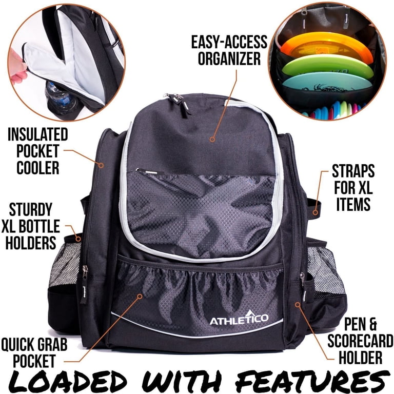 Power Shot Disc Golf Backpack | 20+ Disc Capacity |Pro or Beginner Disc Golf Bag Athletico Power Shot Disc Golf Backpack, 20+ Disc Capacity  main image 2