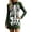 Dark Green, variant on Xijirk Women Halloween Skeleton Rose Printed Mini Dress Long Sleeve Neck Bodycon Lace Outfit for Cosplay Party Festival Casual Gathering Wear,M