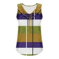 thumbnail image 6 of Women Color Block Casual Tank Tops Stripe Printed Blouses Ruffle Collar V Neck Camis Dressy Tunic Top Loose Comfy Summer Vest Trendy Going Out Streetwear Singlets, 6 of 6