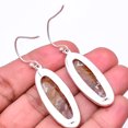 thumbnail image 2 of Turkish Stick Agate -Turkey Designer Handmade 925 Silver Plated Earring 1.95", Stick Agate Earring E_8014_342_1, 2 of 2